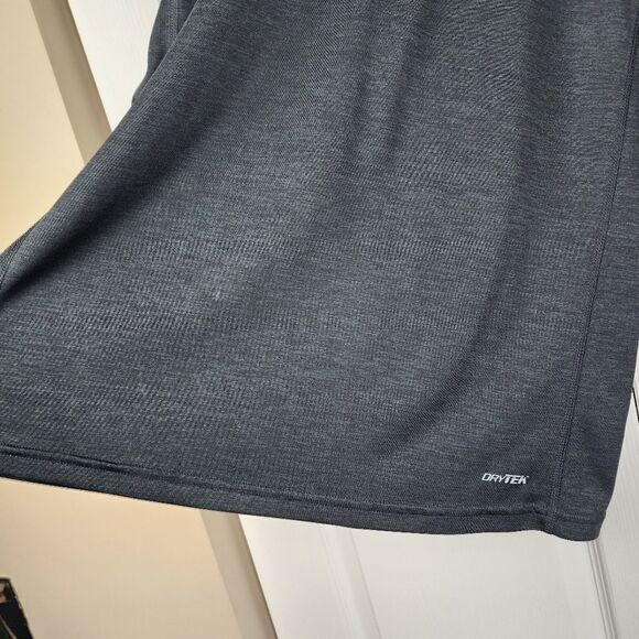 Tek Gear DryTek Men Top Running Shirt 1/4 Zip Pullover Charcoal Mock neck Size S - Picture 13 of 14
